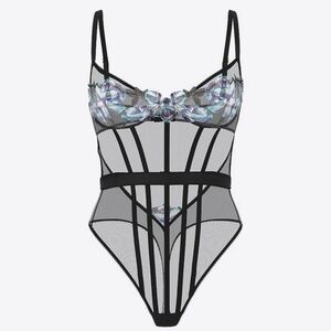 Victoria's Secret Electric Orchid Embroidery Sheer Bodysuit
VERY SEXY